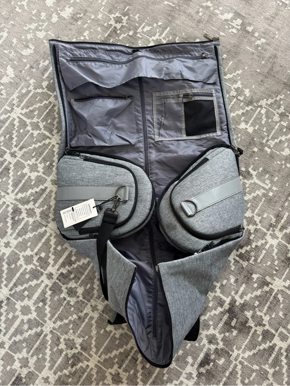 Convertible Garment Carry On Duffle Bag Shoulder Strap Hanging Suit Travel